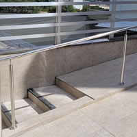 Corrimão de inox para escada em caracol